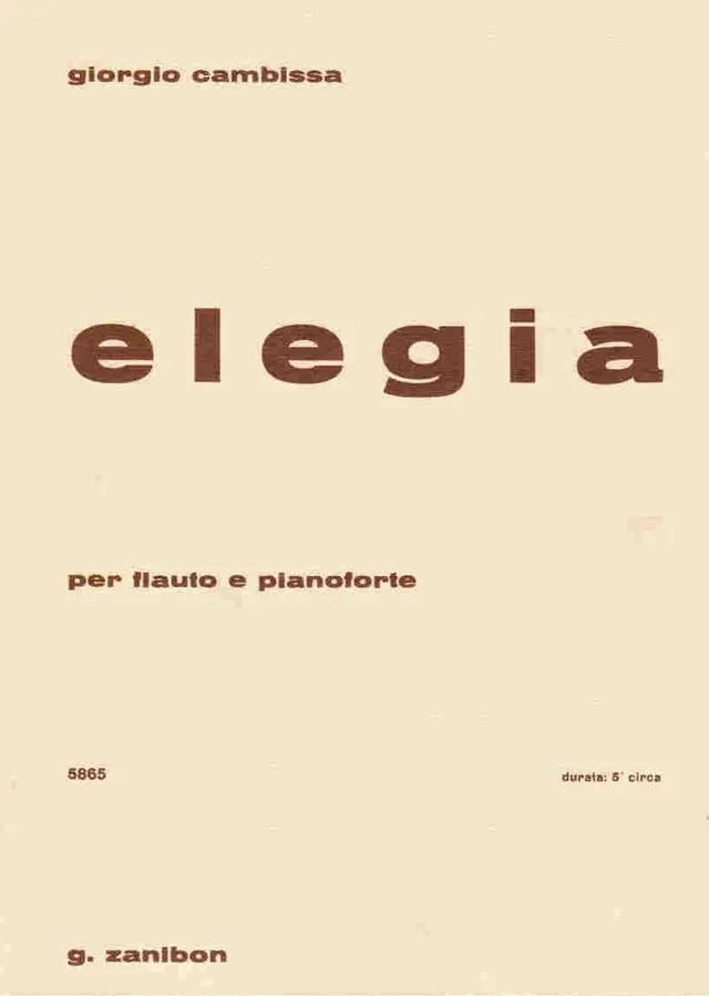 Armelin Musica Elegia noty tištěné vydání