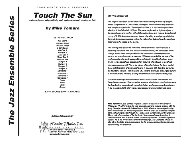 Kendor Music Touch The Sun noty full score koncert