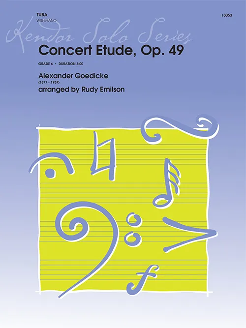 Kendor Music Concert Etude Op. 49 noty tuba klavír