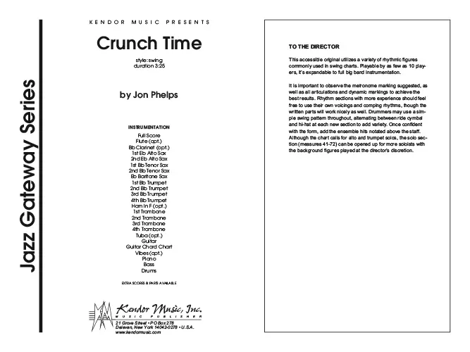 Kendor Music Crunch Time partitura swing 3:25