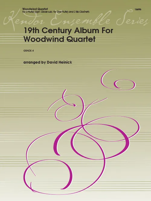 Kendor Music 19th Century Album For Woodwind Quartet noty