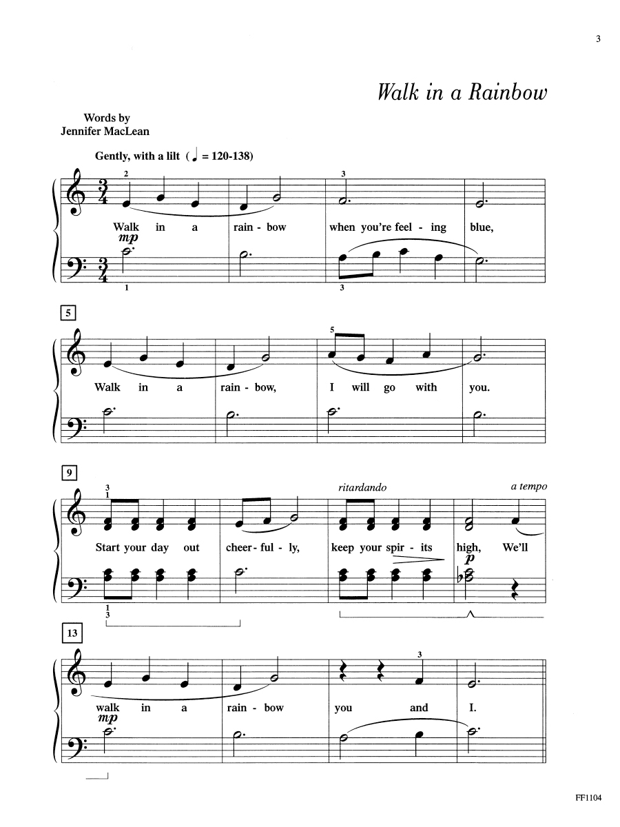Faber Piano Adventures Once Upon a Rainbow 2 noty pro klavír