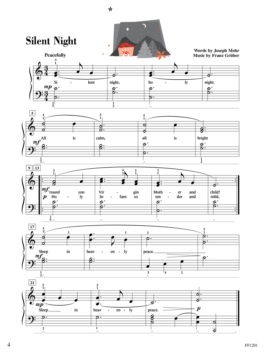 Piano Adventures Level 3B Christmas klavírní škola vánoční koledy