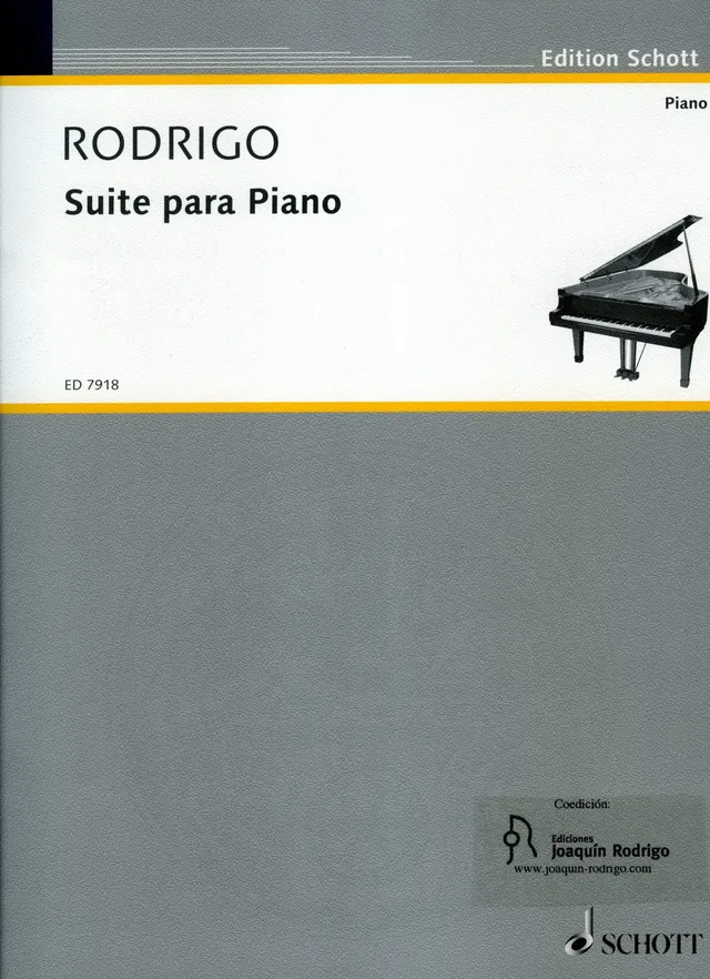 Ediciones Joaquín Rodrigo Suite para piano noty klavír 5 vět