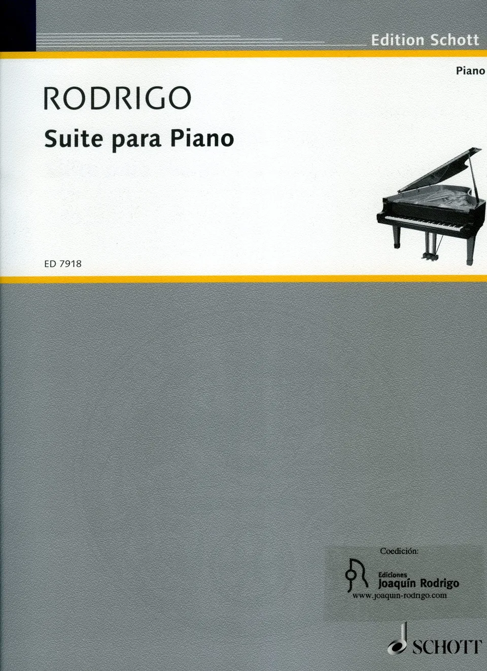 Ediciones Joaquín Rodrigo Suite para piano noty klavír 5 vět