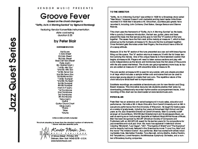 Kendor Music Groove Fever Full Score partitura