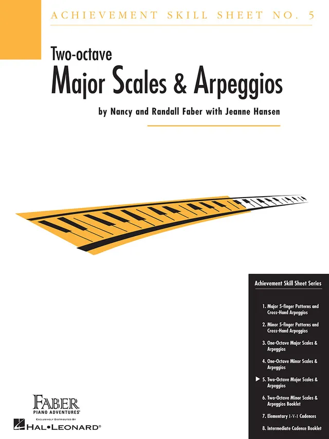 Faber Piano Adventures Skill Sheet No. 5 stupnice arpeggia list