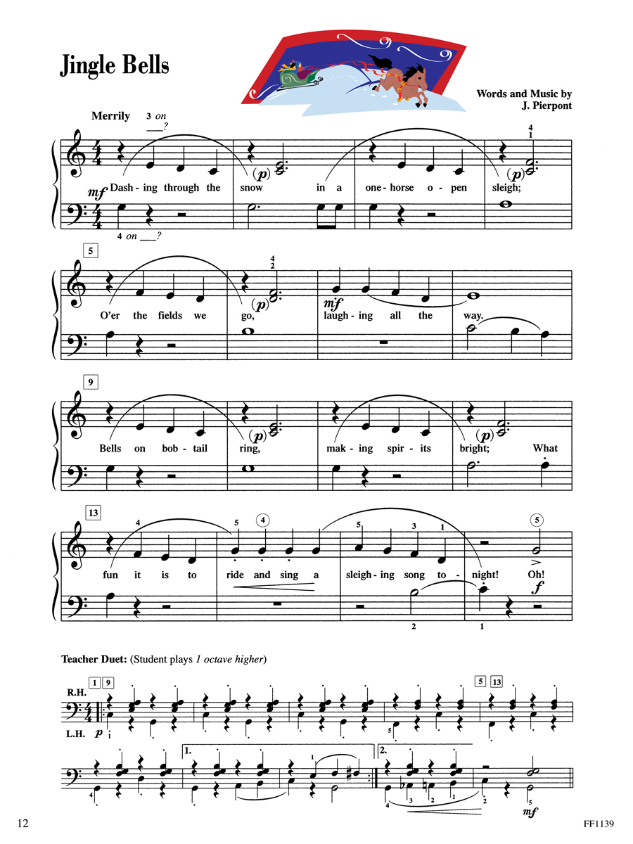 Faber Piano Adventures Level 2A Christmas noty na klavír vánoční