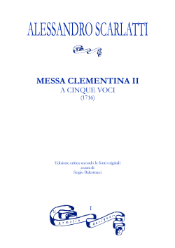 Armelin Musica Messa Clementina II noty mše