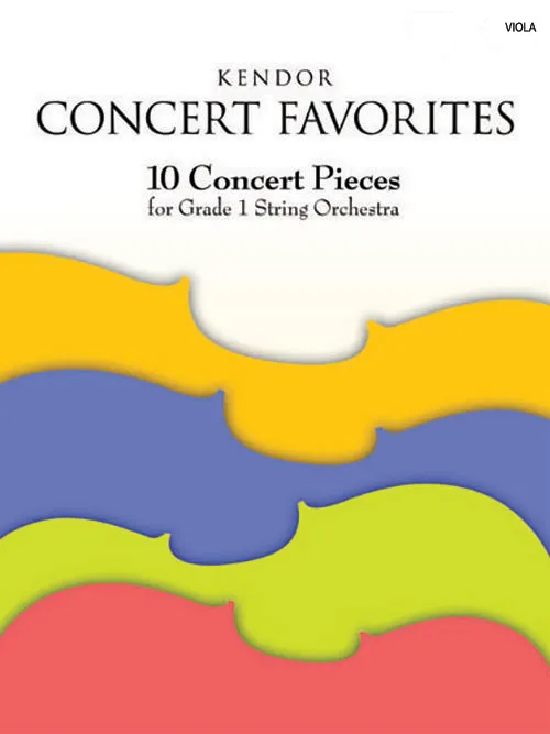 Kendor Concert Favorites Vol 1 noty viola 10 skladeb