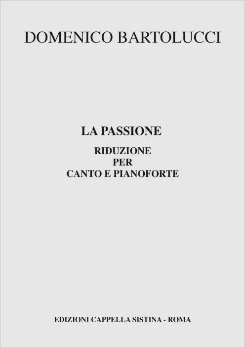 Armelin Musica La Passione noty pašijové vydání