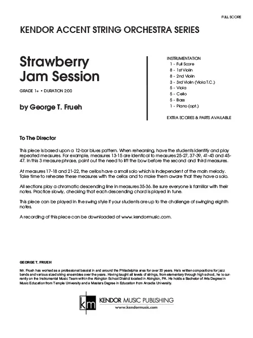 Kendor Music Strawberry Jam Session partitura 2:00