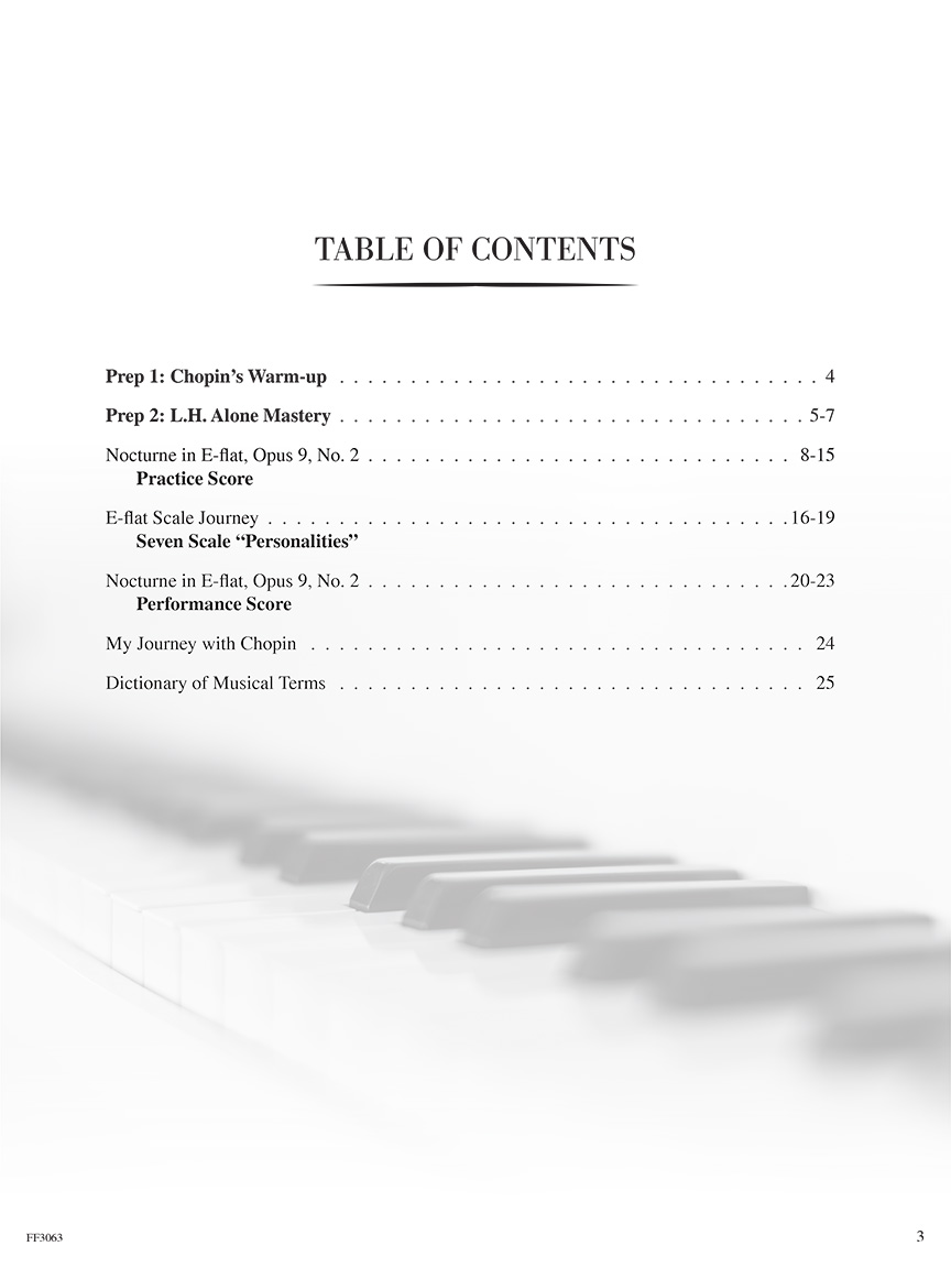 Faber Chopin Nocturne E-flat Op. 9 No. 2 klavír Masterpiece