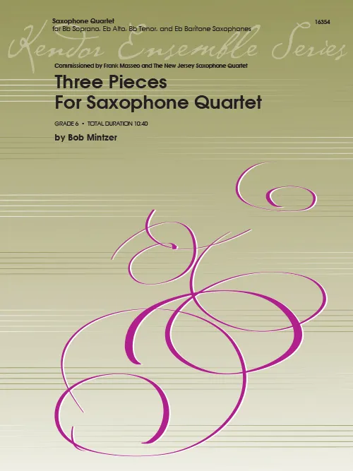 Kendor Music Three Pieces For Saxophone Quartet noty SATB