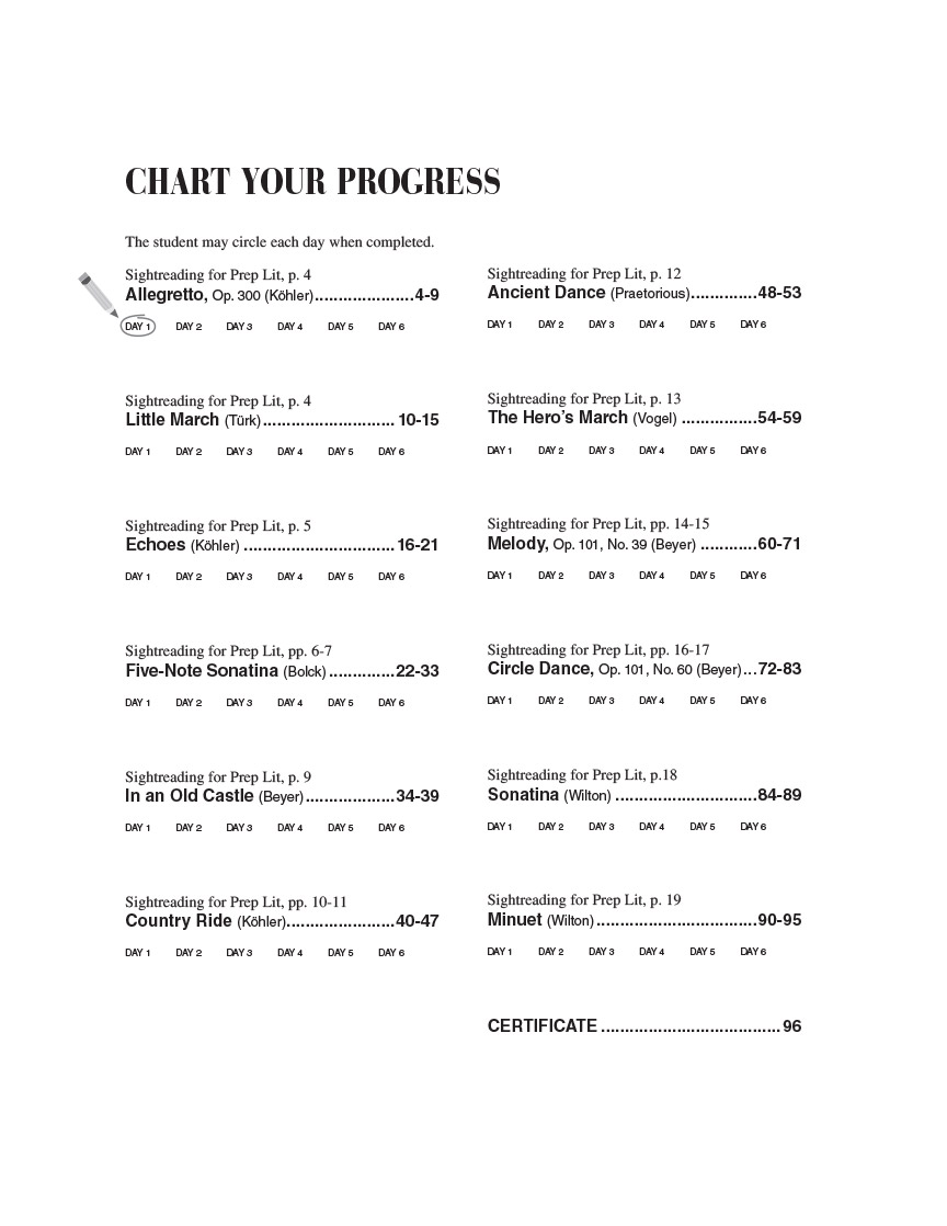 Faber Piano Adventures Developing Artist Preparatory Sightreading