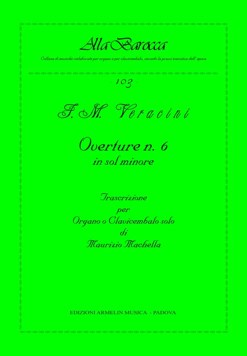 Armelin Musica Overture n. 6 in sol minore noty