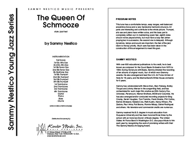 Kendor Music The Queen Of Schmooze noty plná partitura