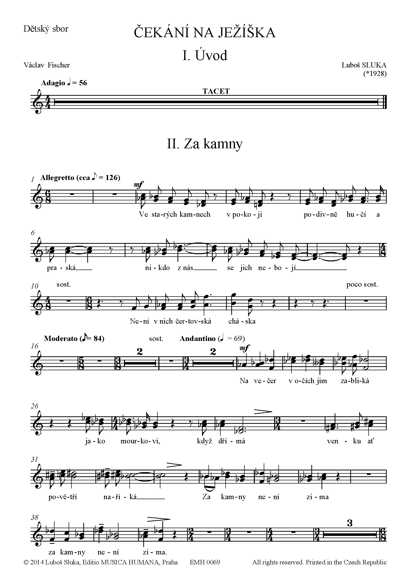 Editio Musica Humana Čekání na Ježíška noty sbor klarinet 36 stran