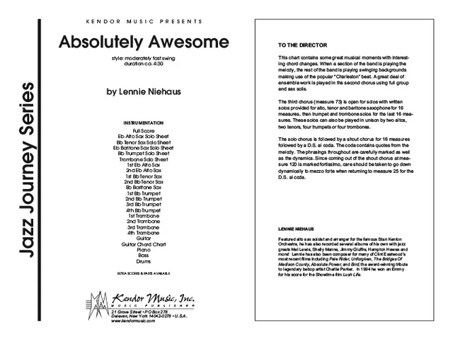 Kendor Music Absolutely Awesome partitura swing