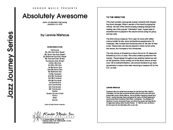 Kendor Music Absolutely Awesome partitura swing