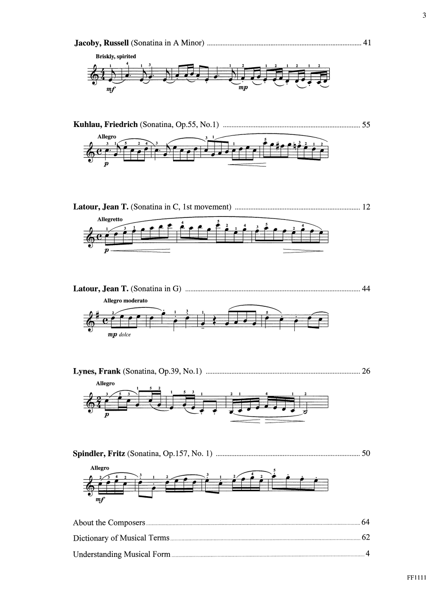 Faber Piano Sonatinas Book 2 noty pro klavír