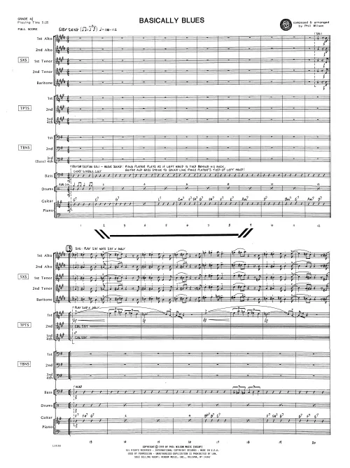 Kendor Music Basically Blues partitura pro big band