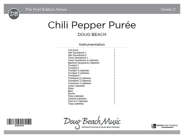 Kendor Music Chili Pepper Purée partitura latin