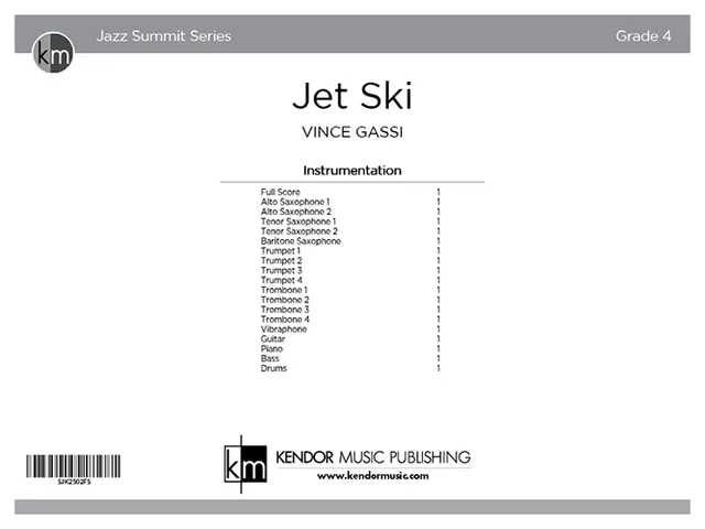 Kendor Music Jet Ski partitura full score funk samba