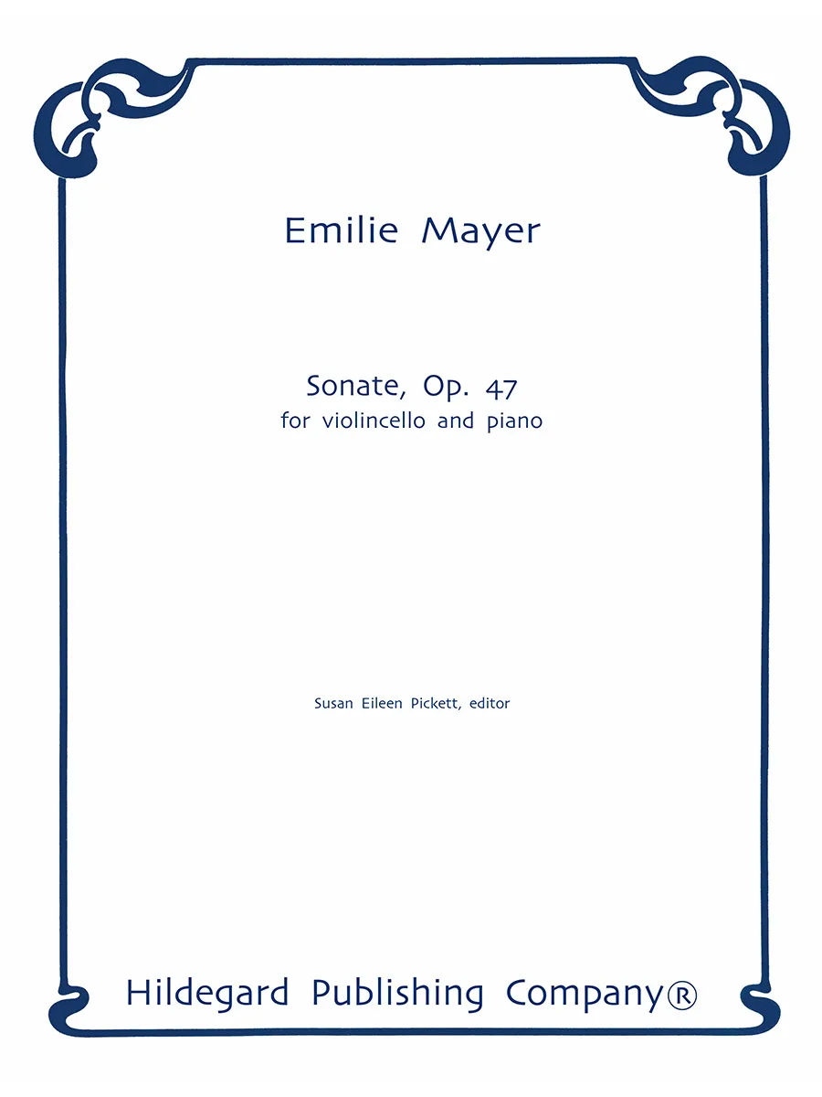 Hildegard Publishing Company Sonata Op. 47 Mayer noty cello klavír