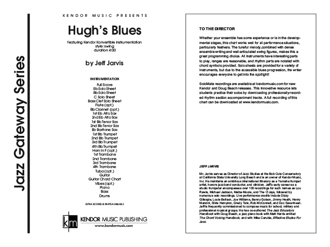 Kendor Music Hugh’s Blues partitura Full Score swing