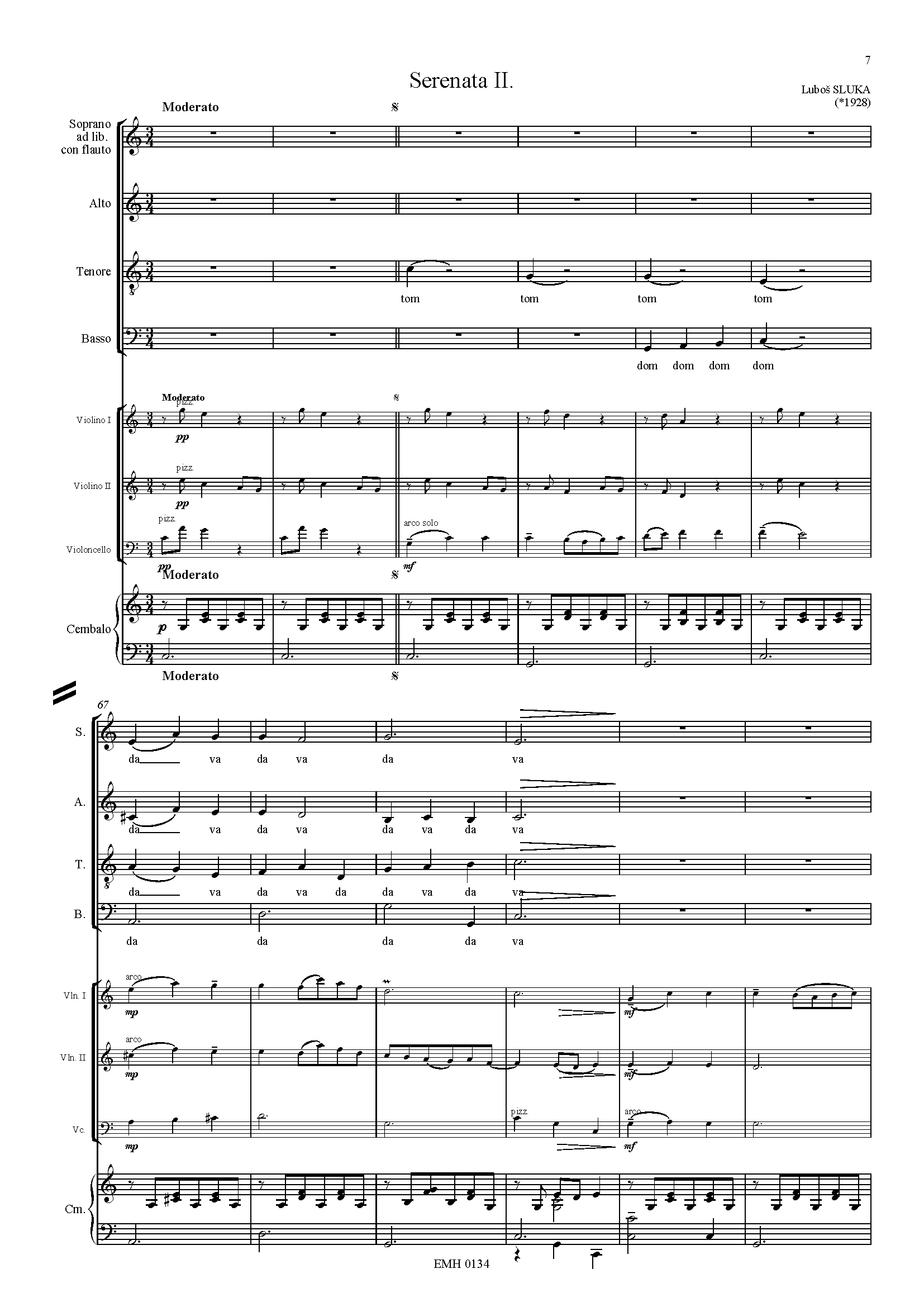 Editio Musica Humana Serenati del Castello noty partitura a party sbor