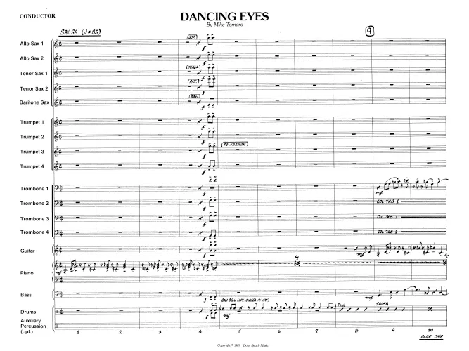 Kendor Music Dancing Eyes partitura latin