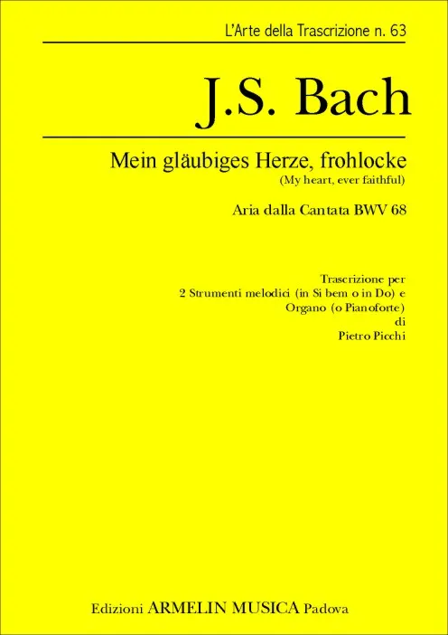 Armelin Musica Mein gläubiges Herze BWV 68 noty varhany