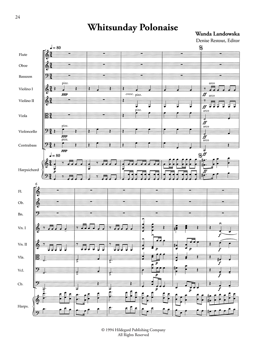 Hildegard Publishing Company Five Polish Folksongs Landowska digitální partitura a hlasy