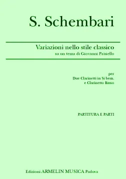 Armelin Musica Variazioni nello stile classico su un tema di Giovanni Paisiello noty
