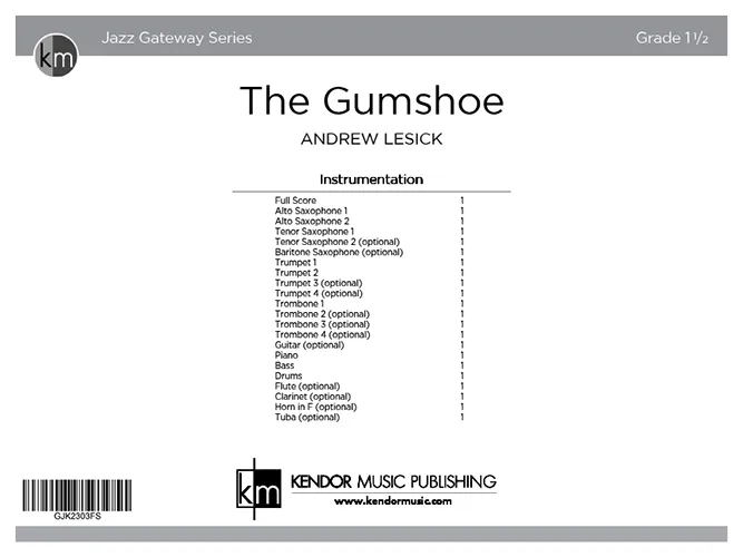 Kendor Music The Gumshoe noty full score swing