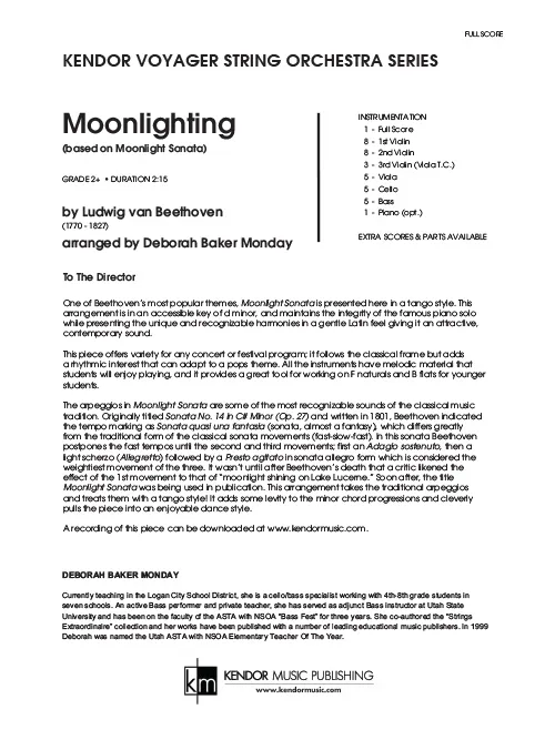 Kendor Moonlighting partitura tango D moll 2:15