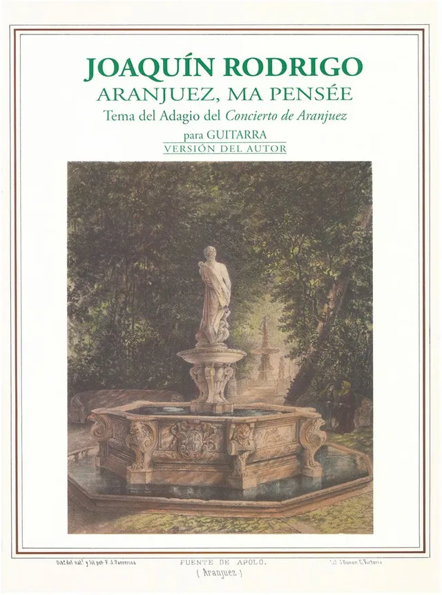 Ediciones Joaquín Rodrigo Aranjuez, ma pensée noty pro kytaru