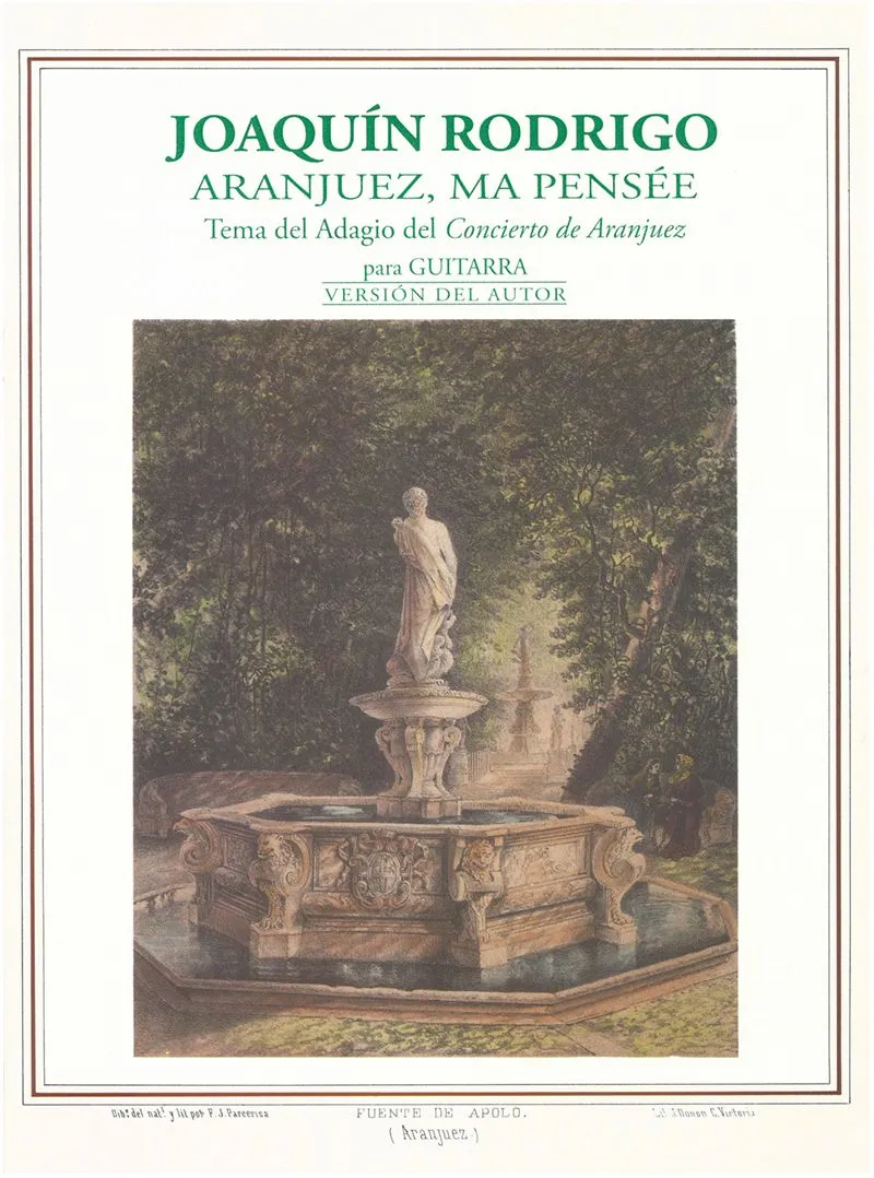 Ediciones Joaquín Rodrigo Aranjuez ma pensée noty pro kytaru PDF