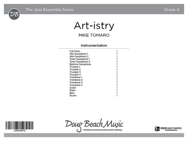 Kendor Music Art-istry partitura full score swing