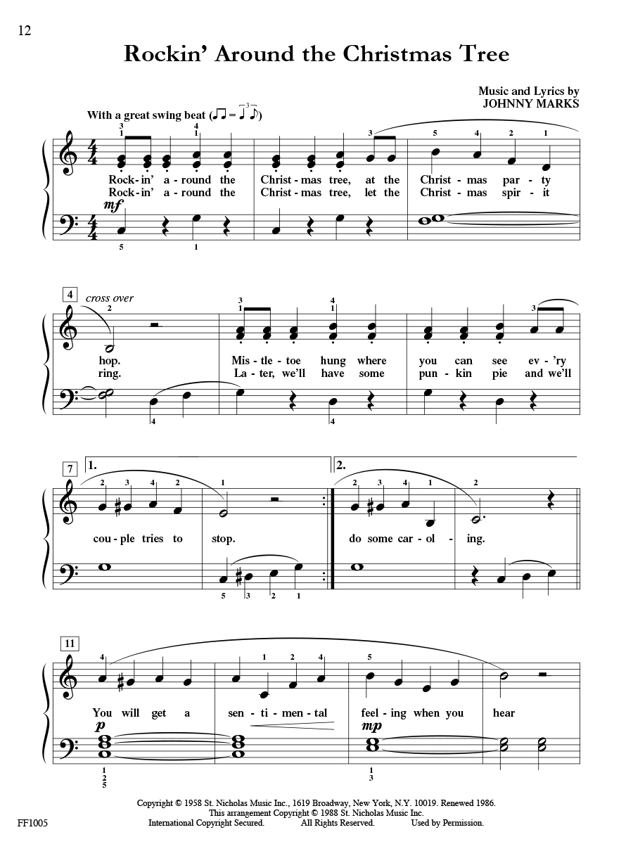 Faber Piano Adventures ChordTime Piano Christmas noty na klavír level 2B