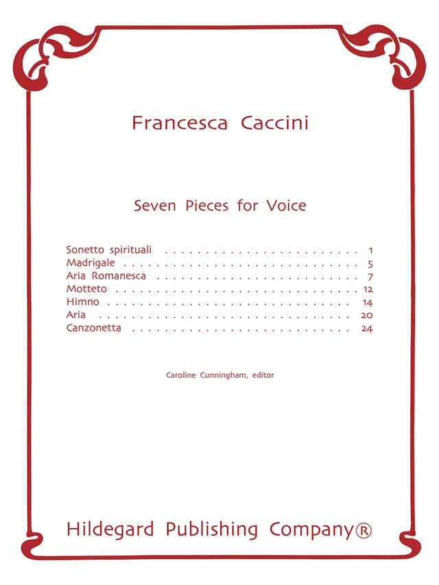 Hildegard Publishing Company Seven Pieces noty soprán continuo