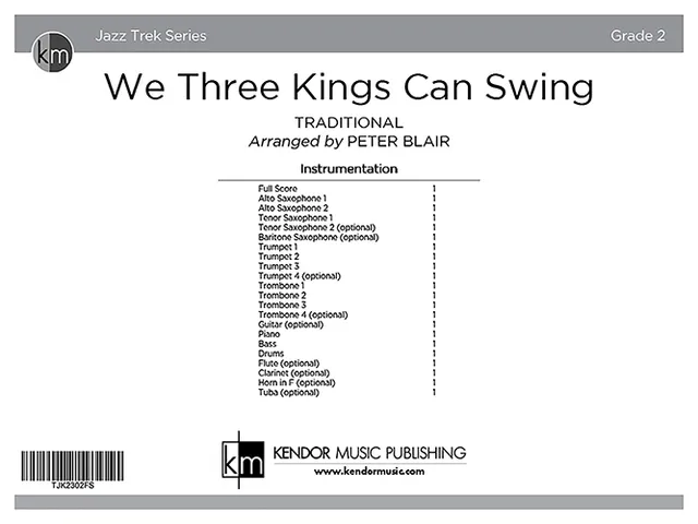 Kendor Music We Three Kings Can Swing partitura vánoční swing
