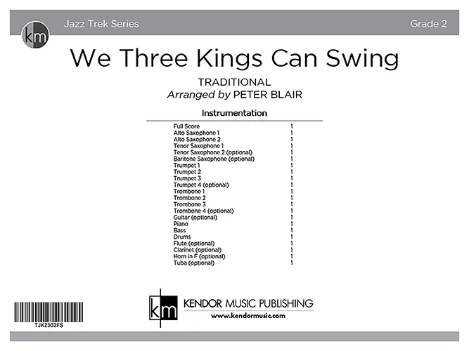 Kendor Music We Three Kings Can Swing partitura vánoční swing