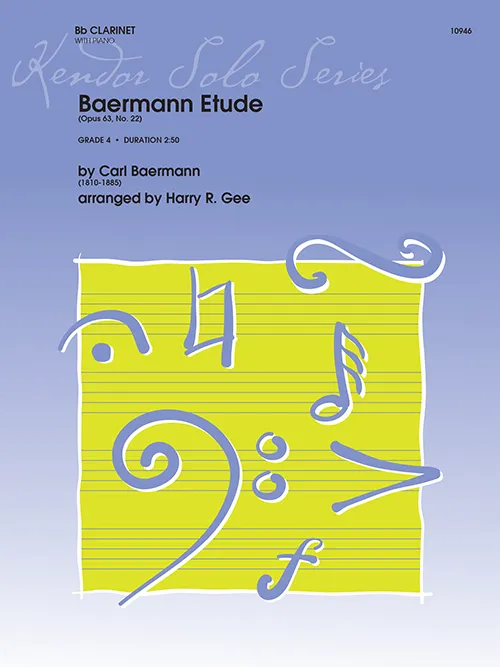 Kendor Music Baermann Etude noty pro klarinet s klavírem