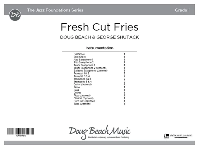 Kendor Music Fresh Cut Fries partitura jazz band