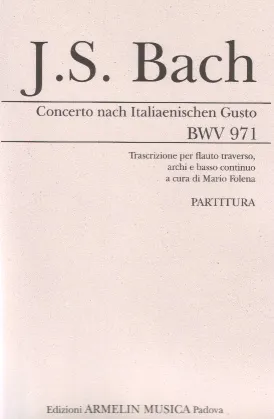 Armelin Musica Copertina per Concerto nach Italiaenischen Gusto BWV 971 noty