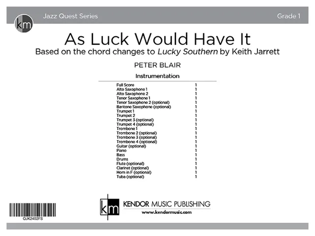 Kendor As Luck Would Have It partitura pro big band latin