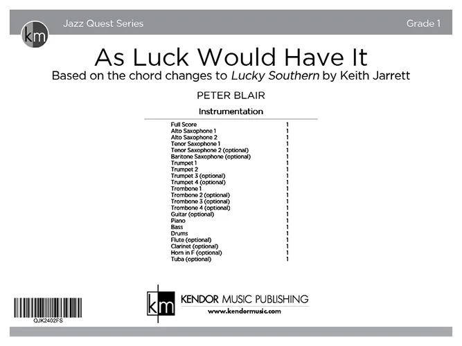 Kendor As Luck Would Have It partitura pro big band latin