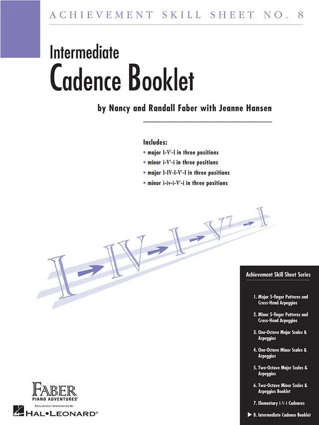 Faber Achievement Skill Sheet 8 Cadence cvičení pro klavír